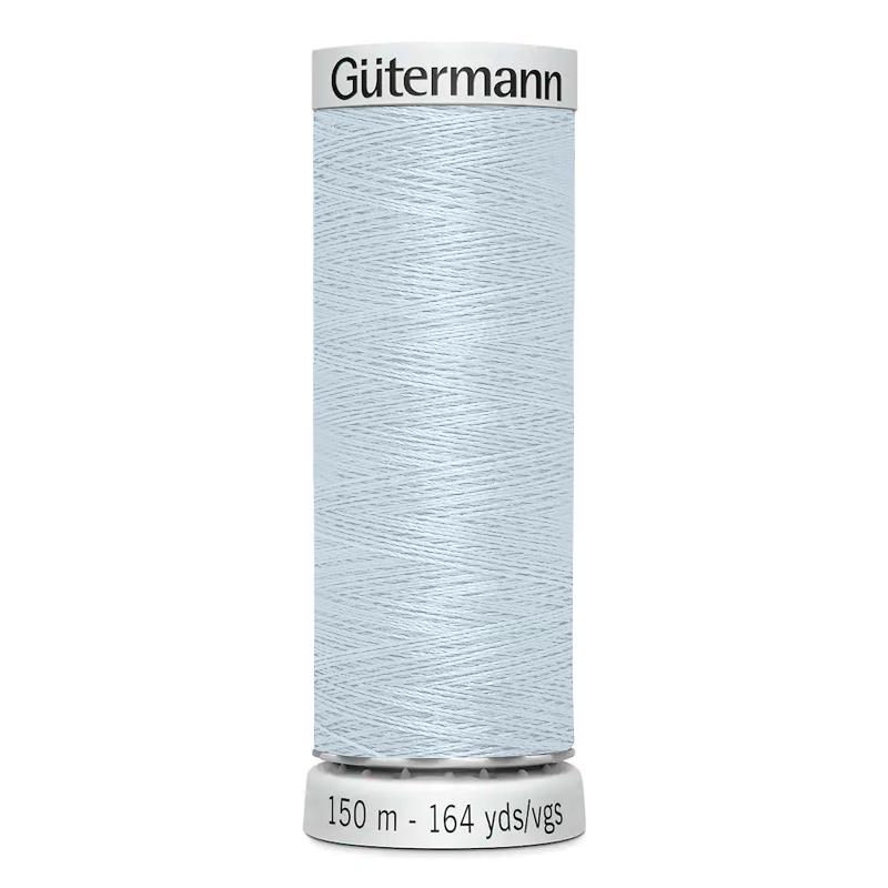 Hilo Gutermann Trilobal, para Máquina bordadora, Color Azul Claro, de 150 mts. Caja con 6 carretes, mismo color