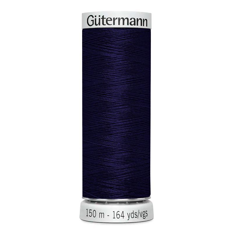 Hilo Gutermann Trilobal, para Máquina bordadora, Color Azul Marino, de 150 mts. Caja con 6 carretes, mismo color