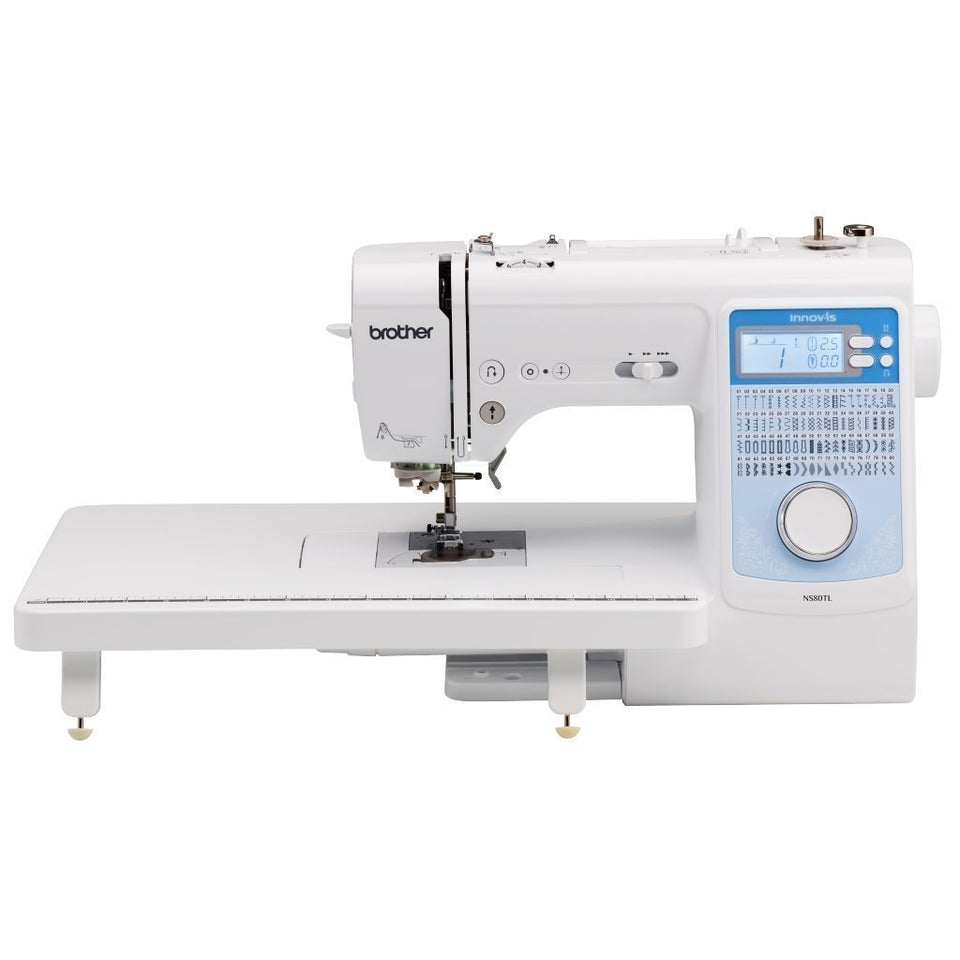Máquina de Coser Computarizada Brother NS80TL, 80 tipos de puntadas, 120 funciones, para trabajo estándar, especializado y quilting.