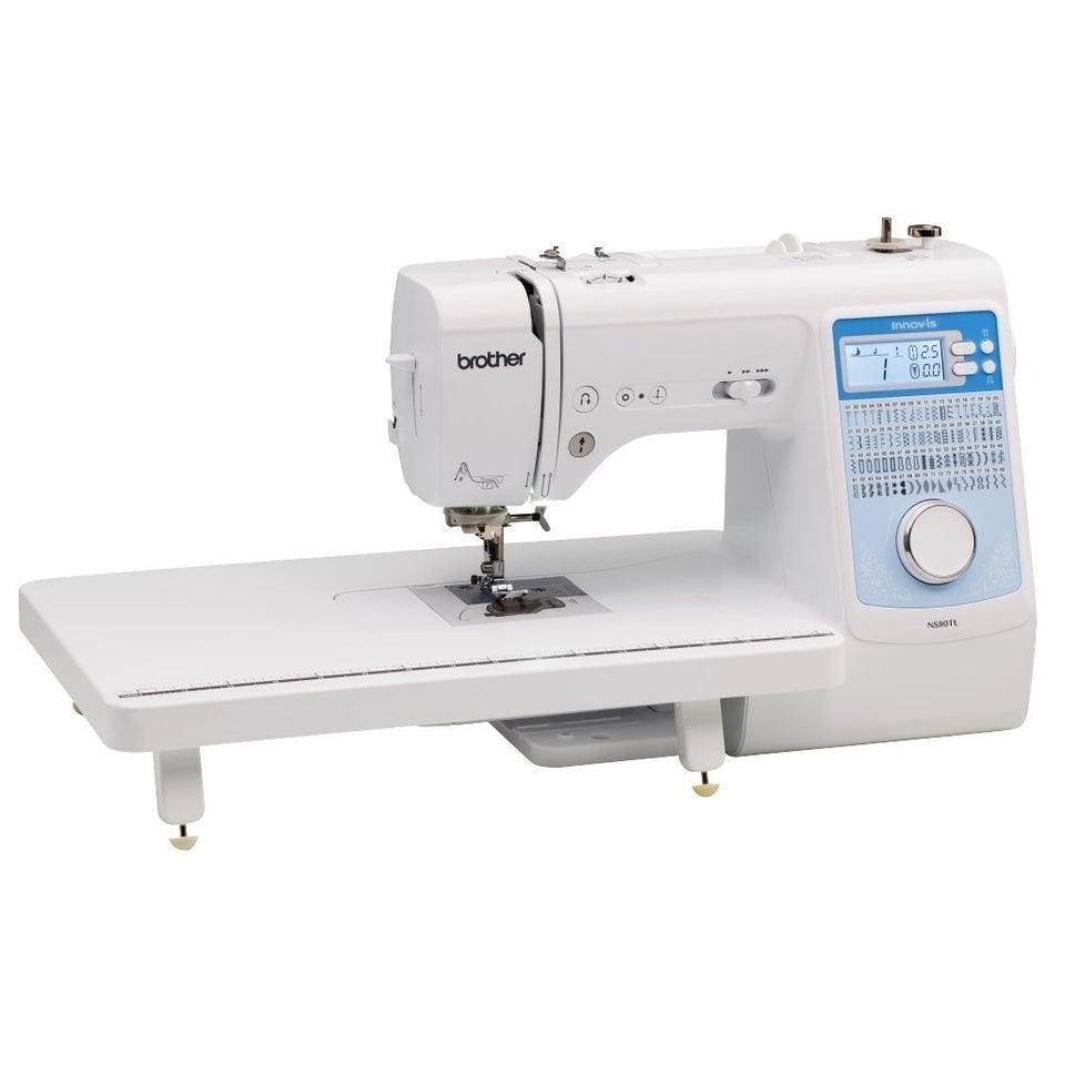 Máquina de Coser Computarizada Brother NS80TL, 80 tipos de puntadas, 120 funciones, para trabajo estándar, especializado y quilting.
