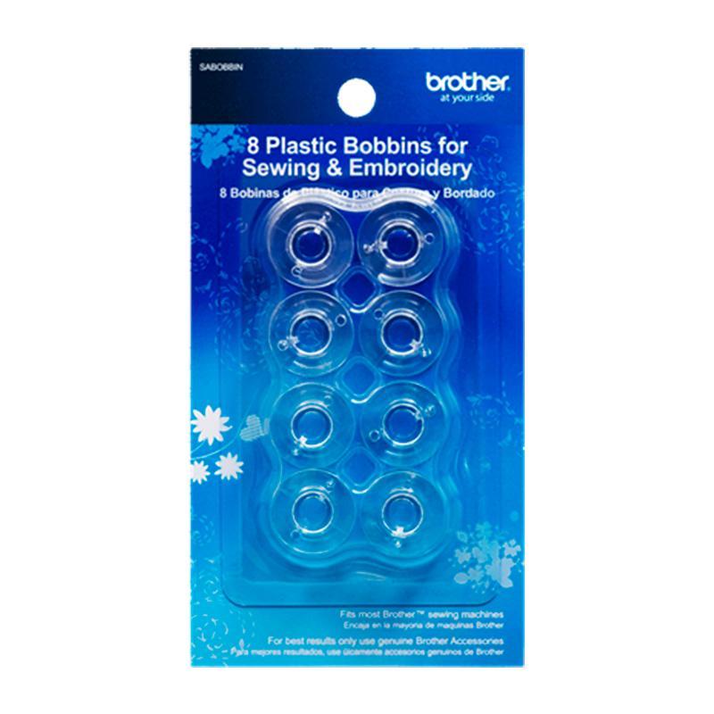 Bobinas de plástico transparente Brother, 11.5 mm, SA156, accesorio para máquina de coser, paquete con 8 piezas