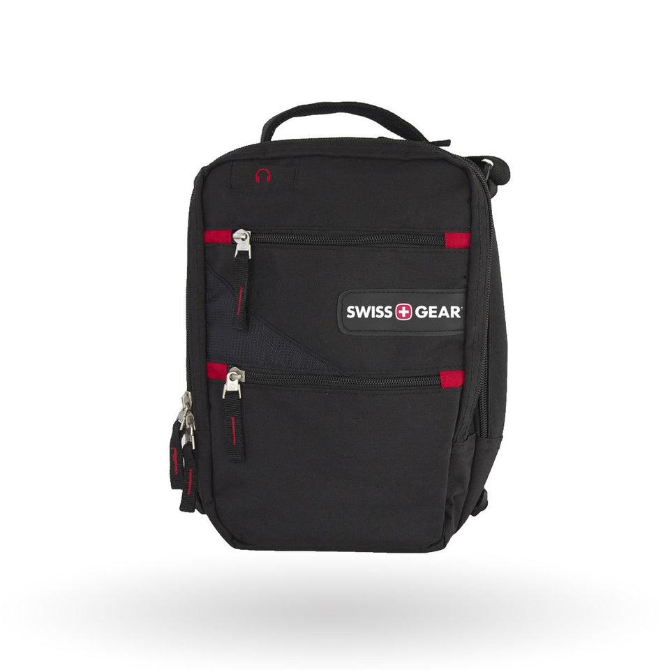 Bolsa Swissgear vertical, para tablet de 10", SA18262166, color negro, correa con hombrera acolchada