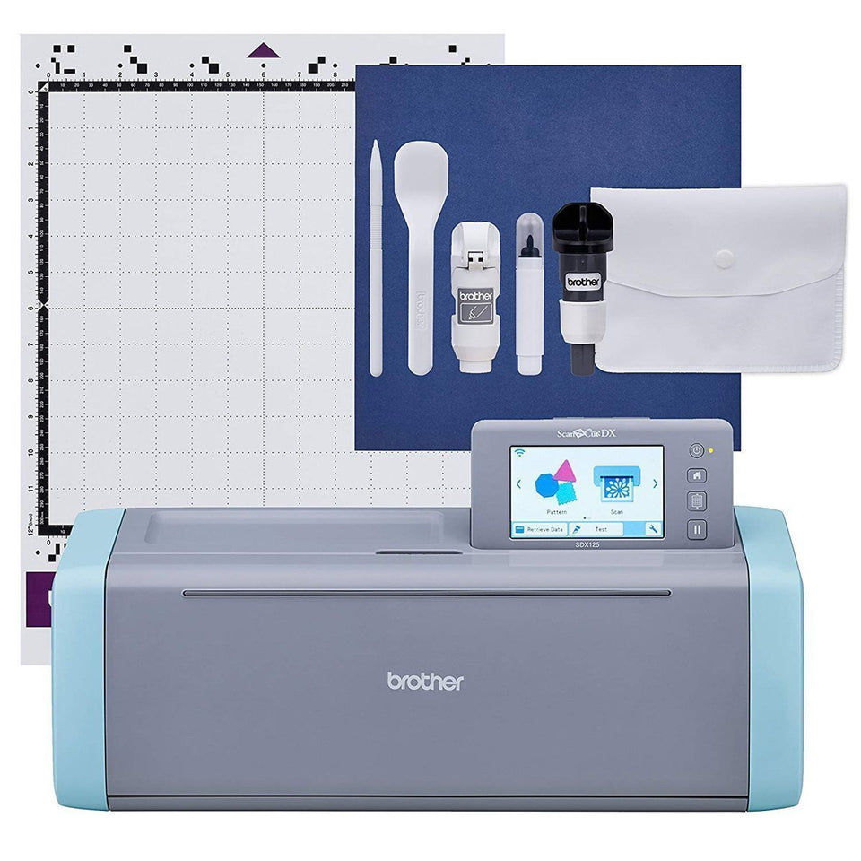 ScanNCut Brother SDX125, máquina de corte electrónico para cortar, escáner integrado, 682 diseños, 100 patrones quilting.