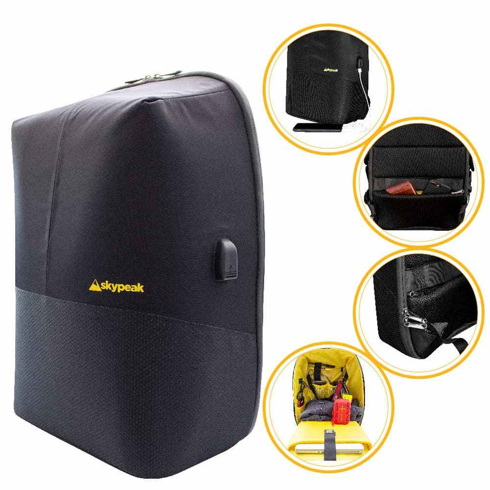 Mochila backpack Skypeak antirrobo de 15,6" tamaño Grande,BTS-115BK.