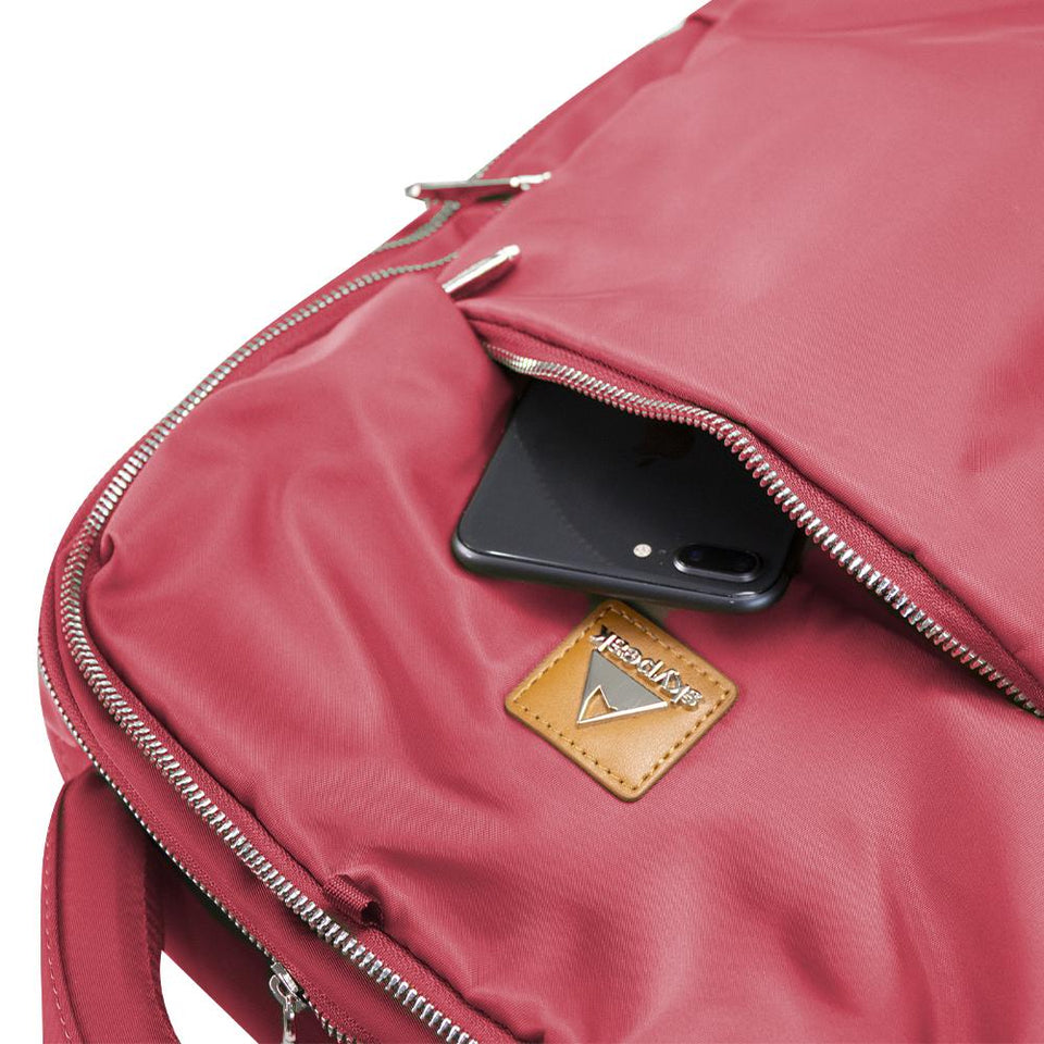 Mochila backpack Skypeak roja para mujer,dama, de 15,6" tamaño Grande. CTA-115PO